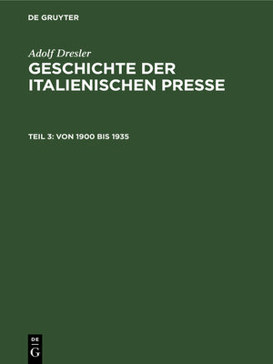 cover image of Von 1900 bis 1935